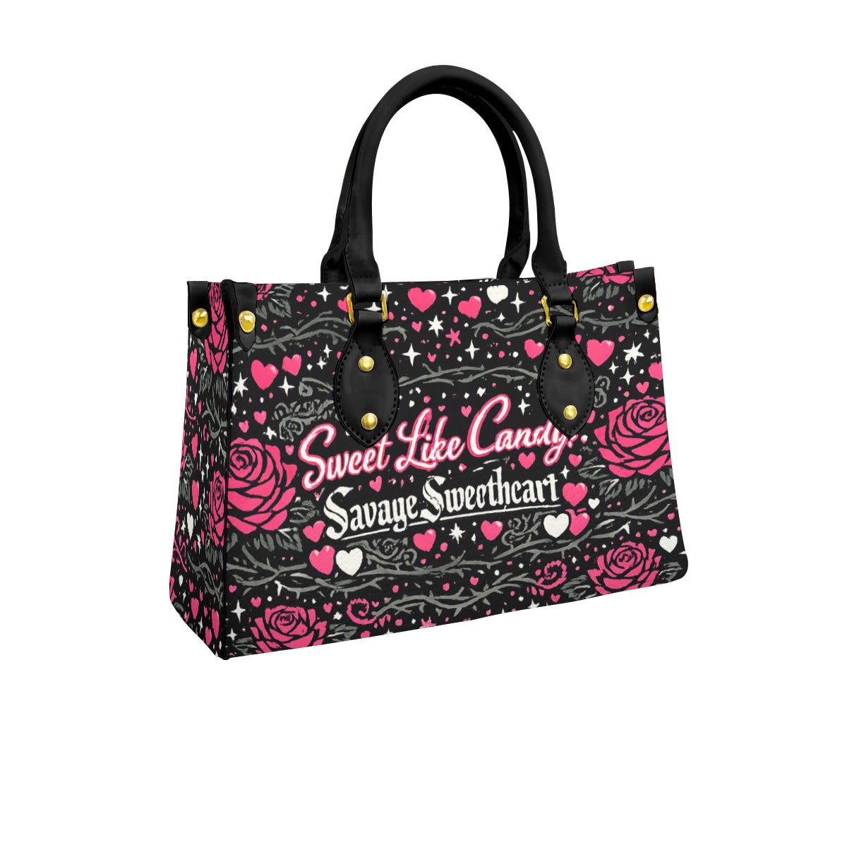 Sweet like Candy Tote Bag With Black Handle