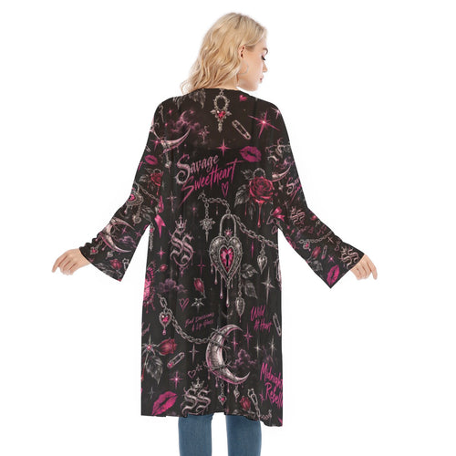Outlaw Rebel Long Sleeve Mesh Cardigan