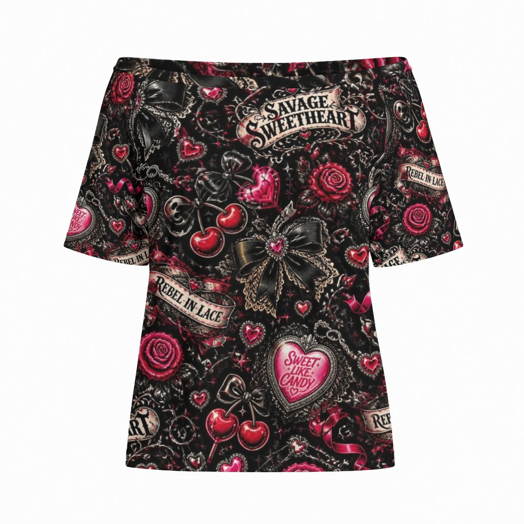 Signature Savage Off-Shoulder Short Sleeve Top