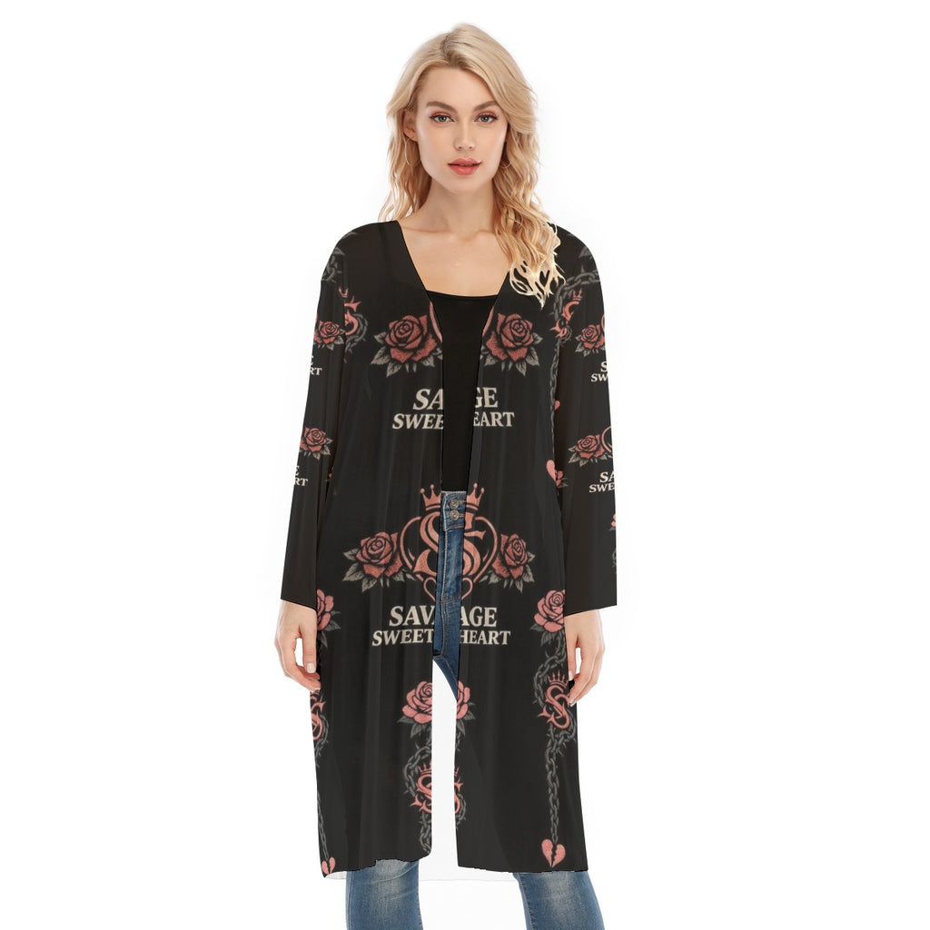 Signature Savage Long Sleeve Mesh Cardigan