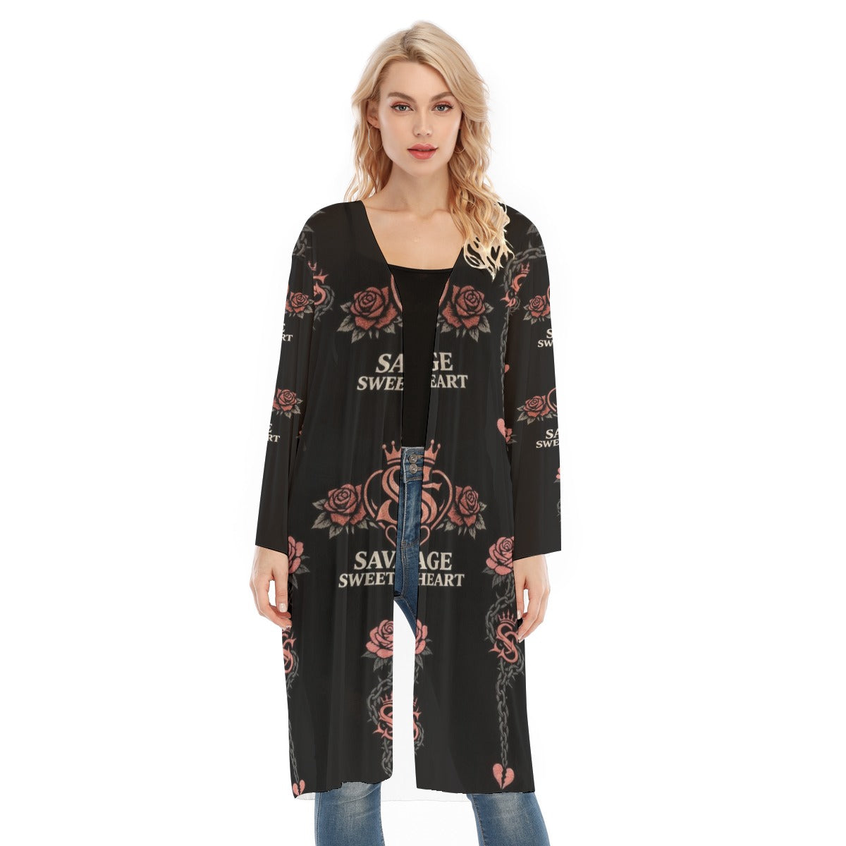 Signature Savage Long Sleeve Mesh Cardigan