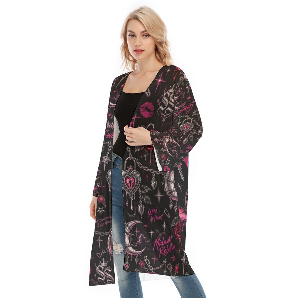 Outlaw Rebel Long Sleeve Mesh Cardigan