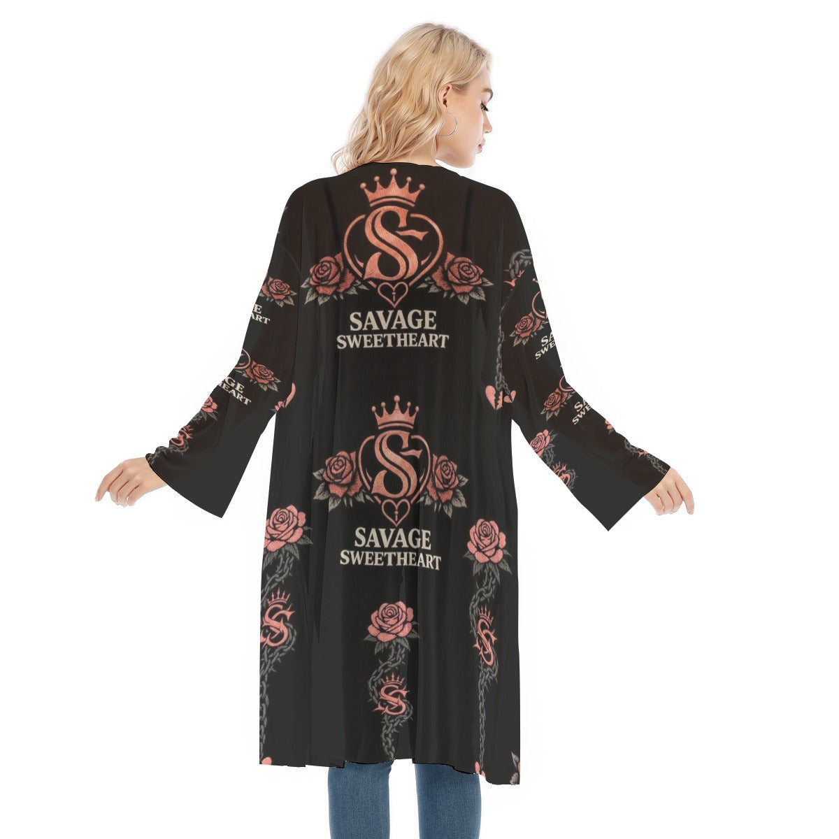 Signature Savage Long Sleeve Mesh Cardigan