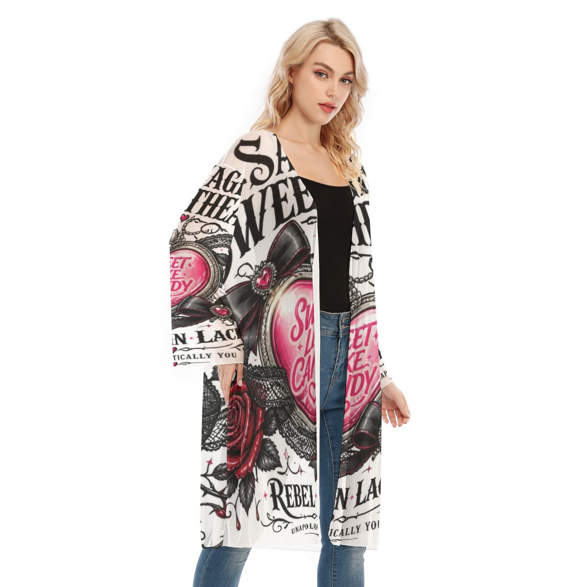 Sweet like Candy Long Sleeve Mesh Cardigan
