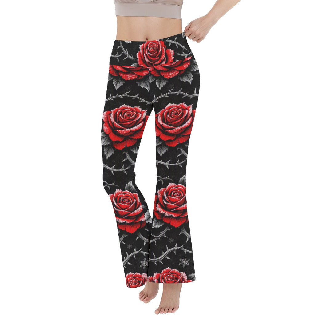 Savage Rose Reversible High-Waisted Yoga Pants