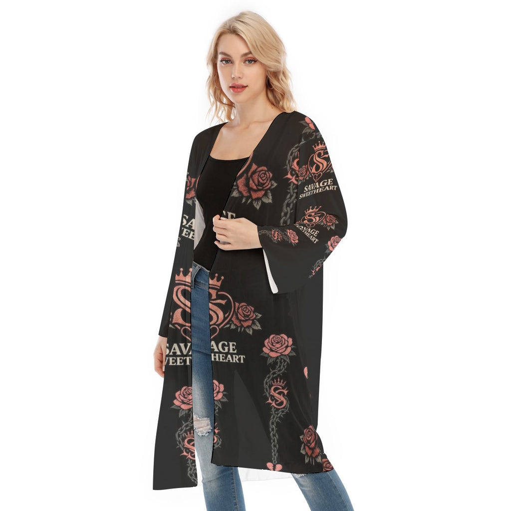 Signature Savage Long Sleeve Mesh Cardigan