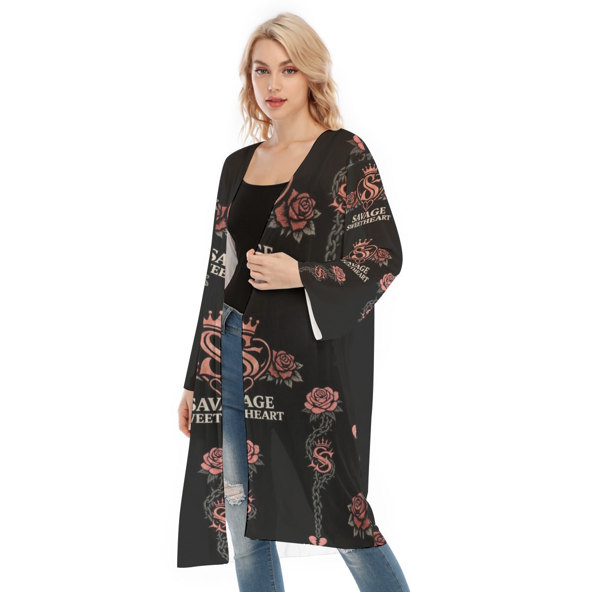 Signature Savage Long Sleeve Mesh Cardigan