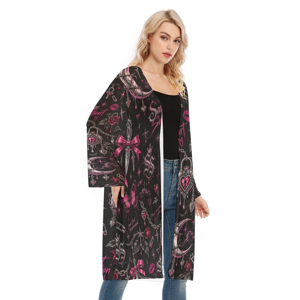 Outlaw Rebel Long Sleeve Mesh Cardigan