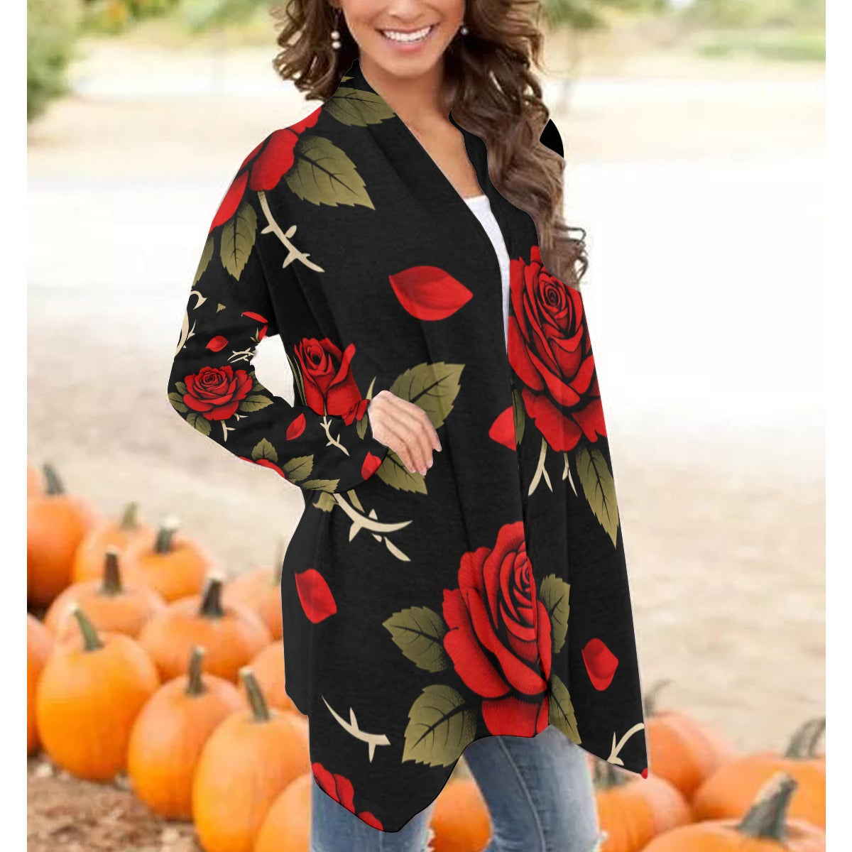 Savage Rose Cardigan With Long Sleeve