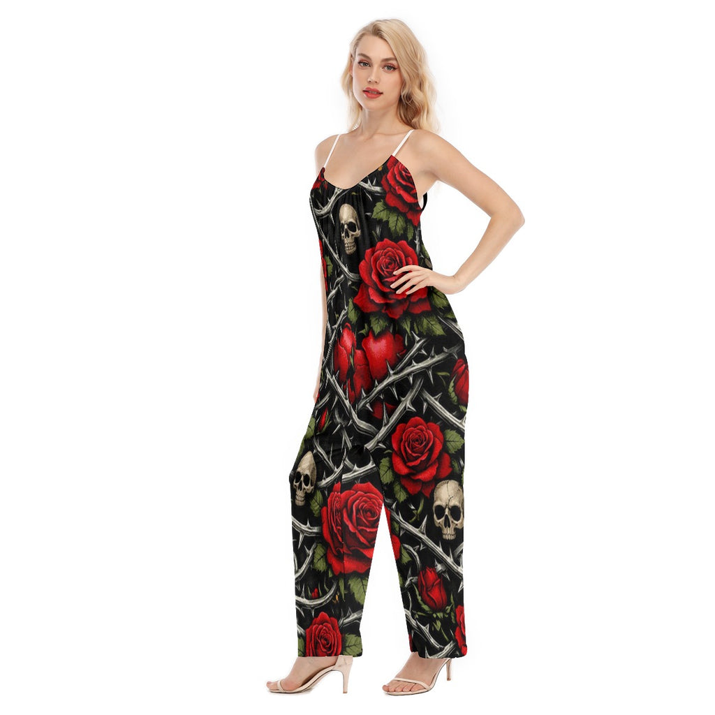 Savage Rose Loose Cami Jumpsuit
