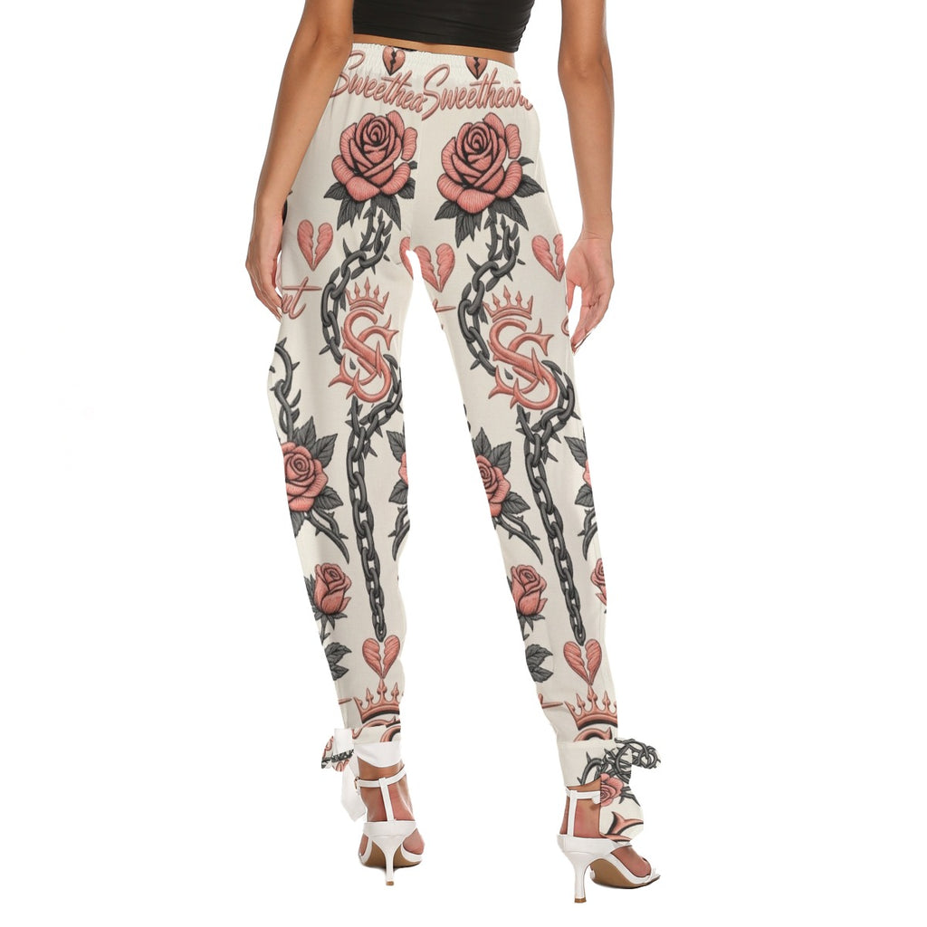SAVAGE SWEETHEART Side Seam Cutout Pants With Bottom Strap
