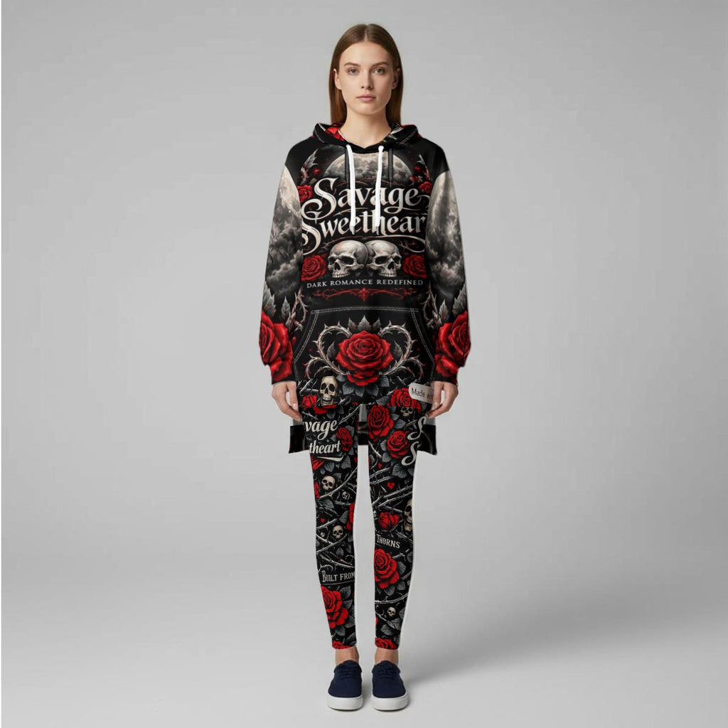 All-Over Print Women's Stretch Hoodie Set
