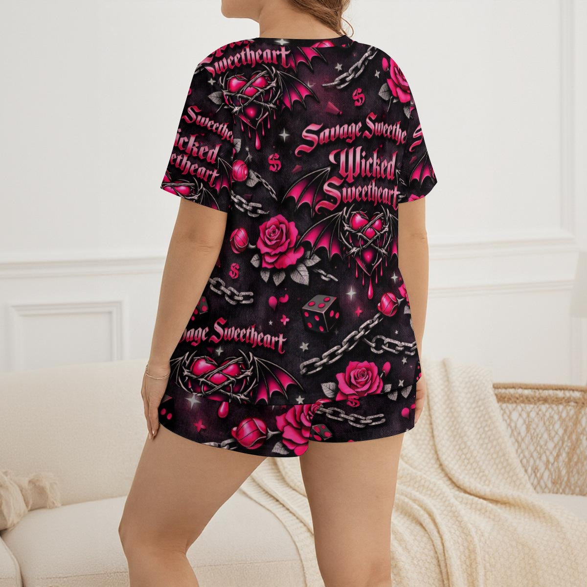 Wicked sweetheart Soft-Touch Pajama Set With Shorts