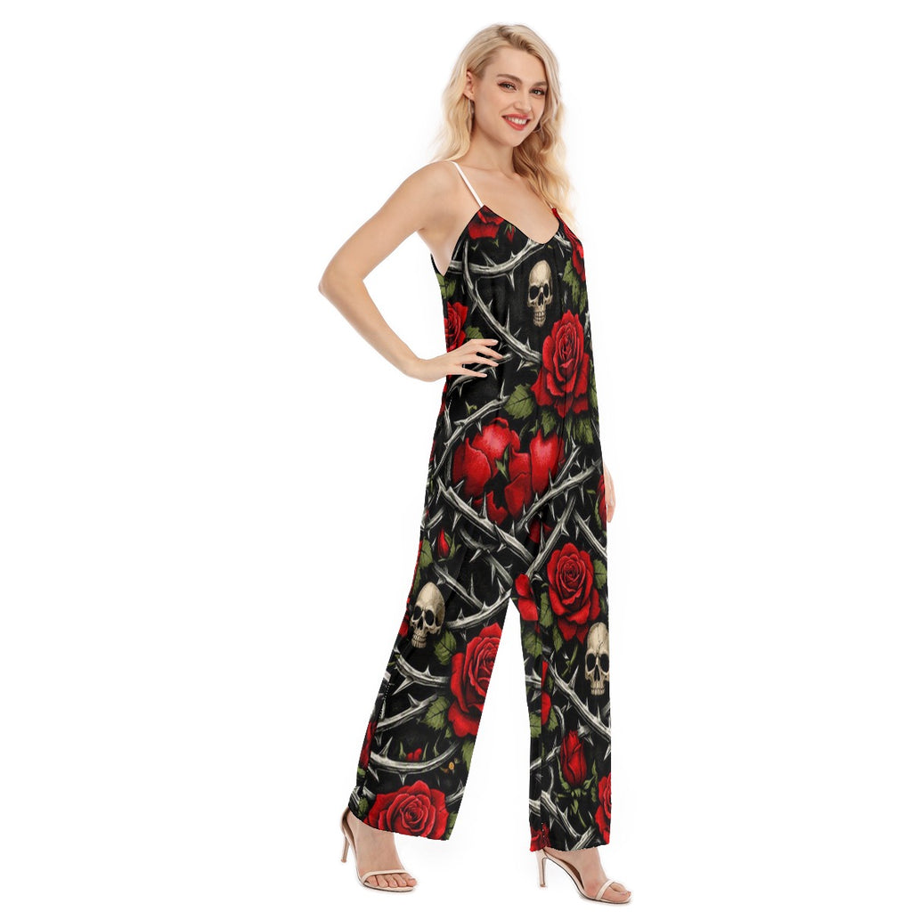 Savage Rose Loose Cami Jumpsuit