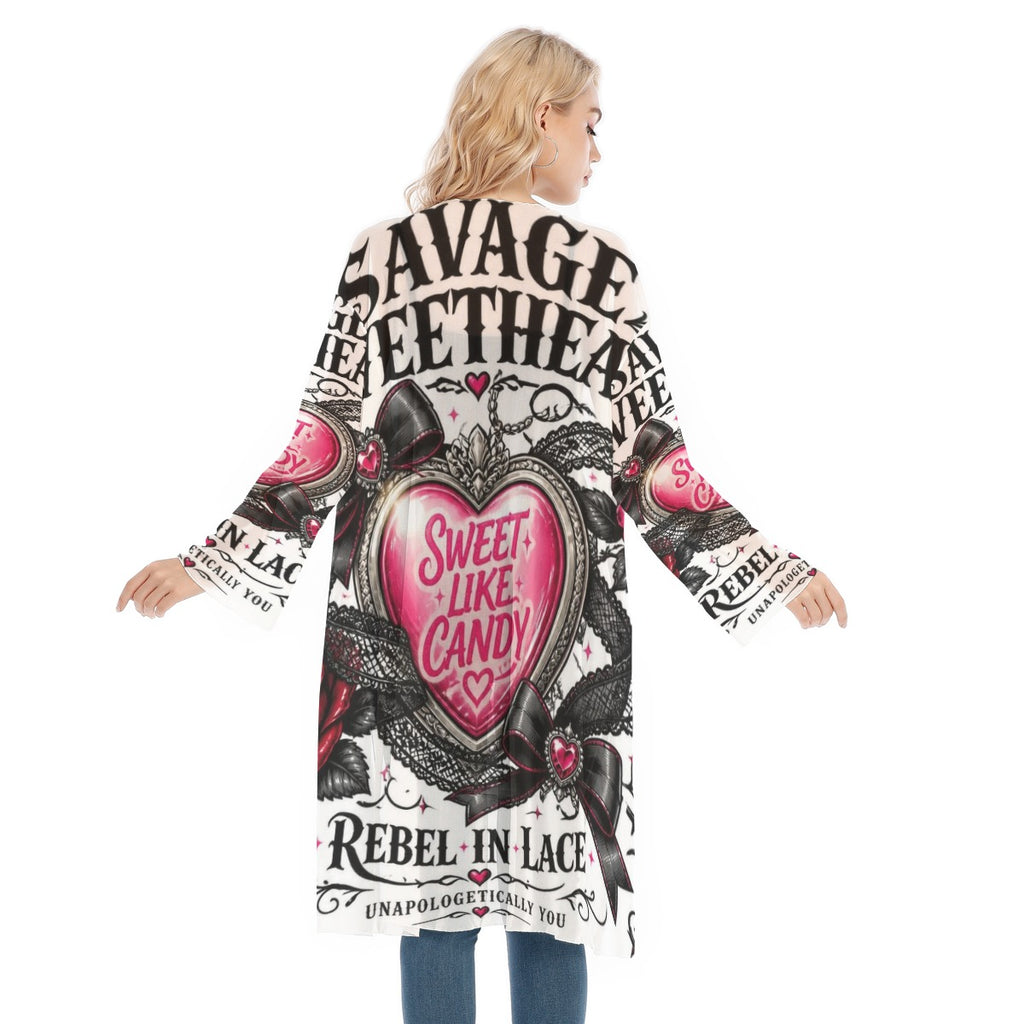 Sweet like Candy Long Sleeve Mesh Cardigan