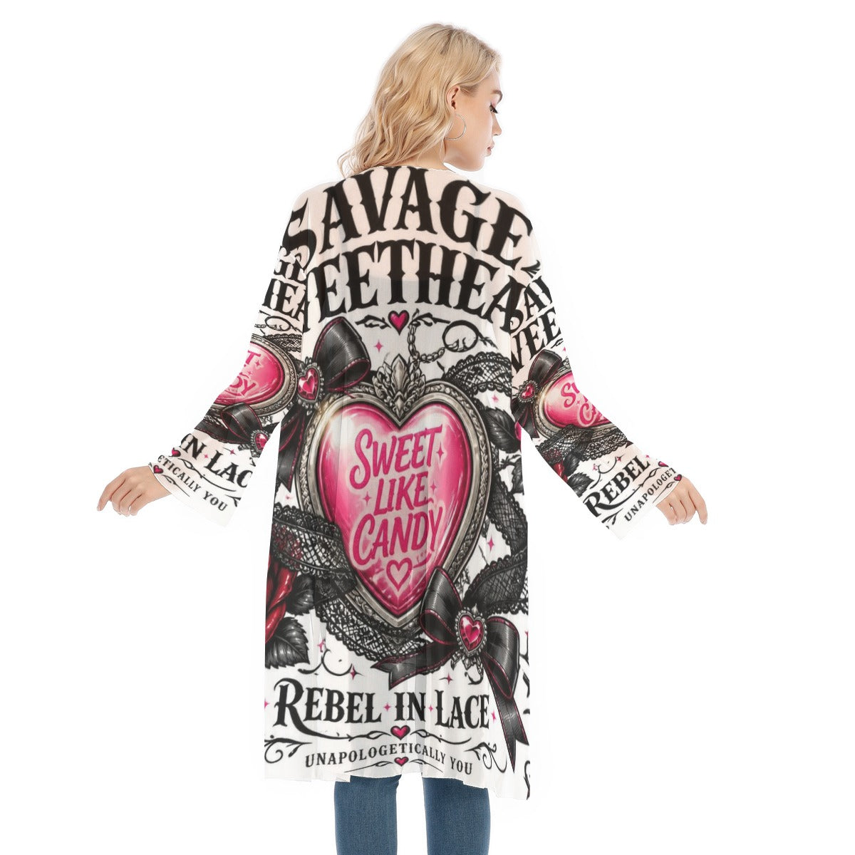 Sweet like Candy Long Sleeve Mesh Cardigan