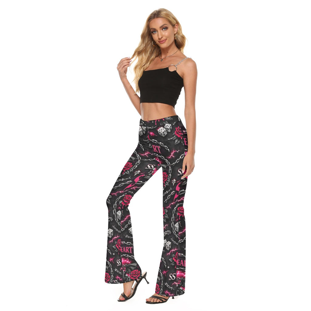 Rebel Rose High-Waisted Flare Pants