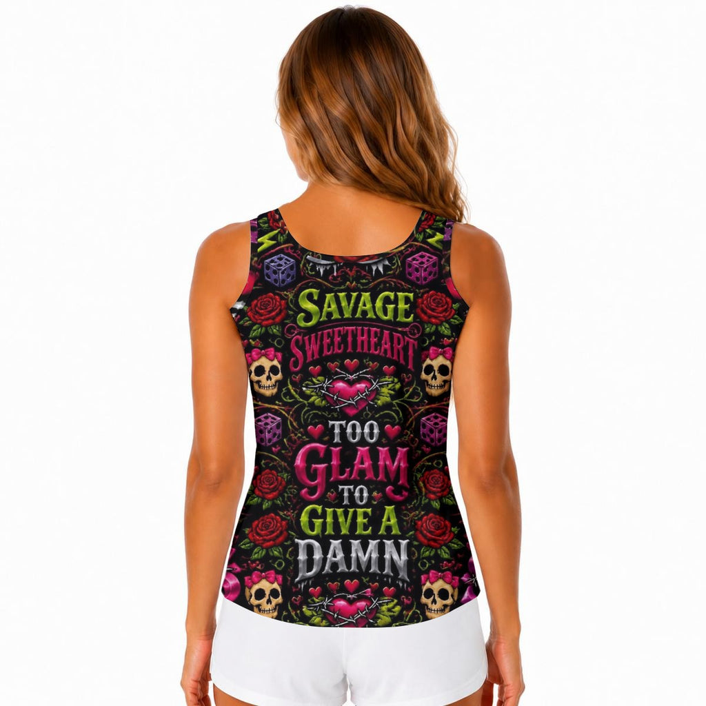 All-Over Print Women Built-in Bra Sports Tank Tops