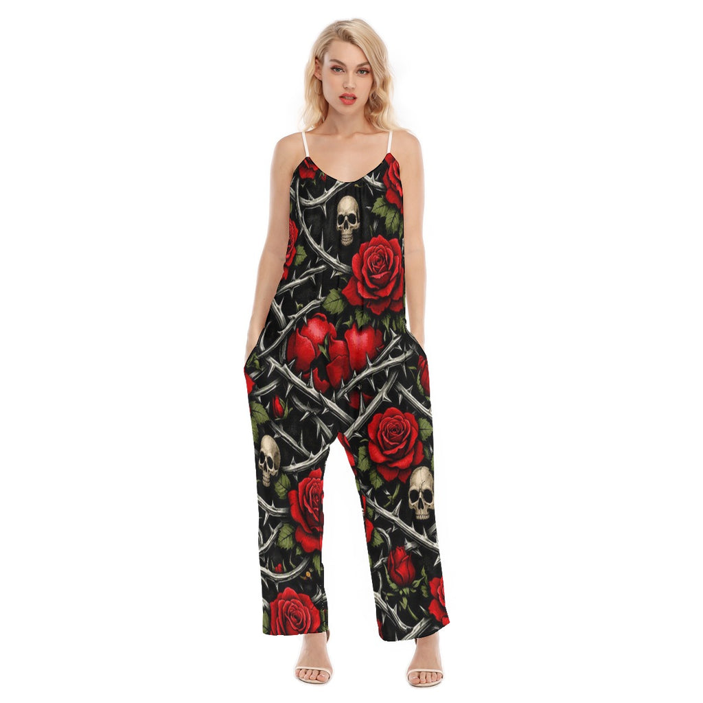 Savage Rose Loose Cami Jumpsuit