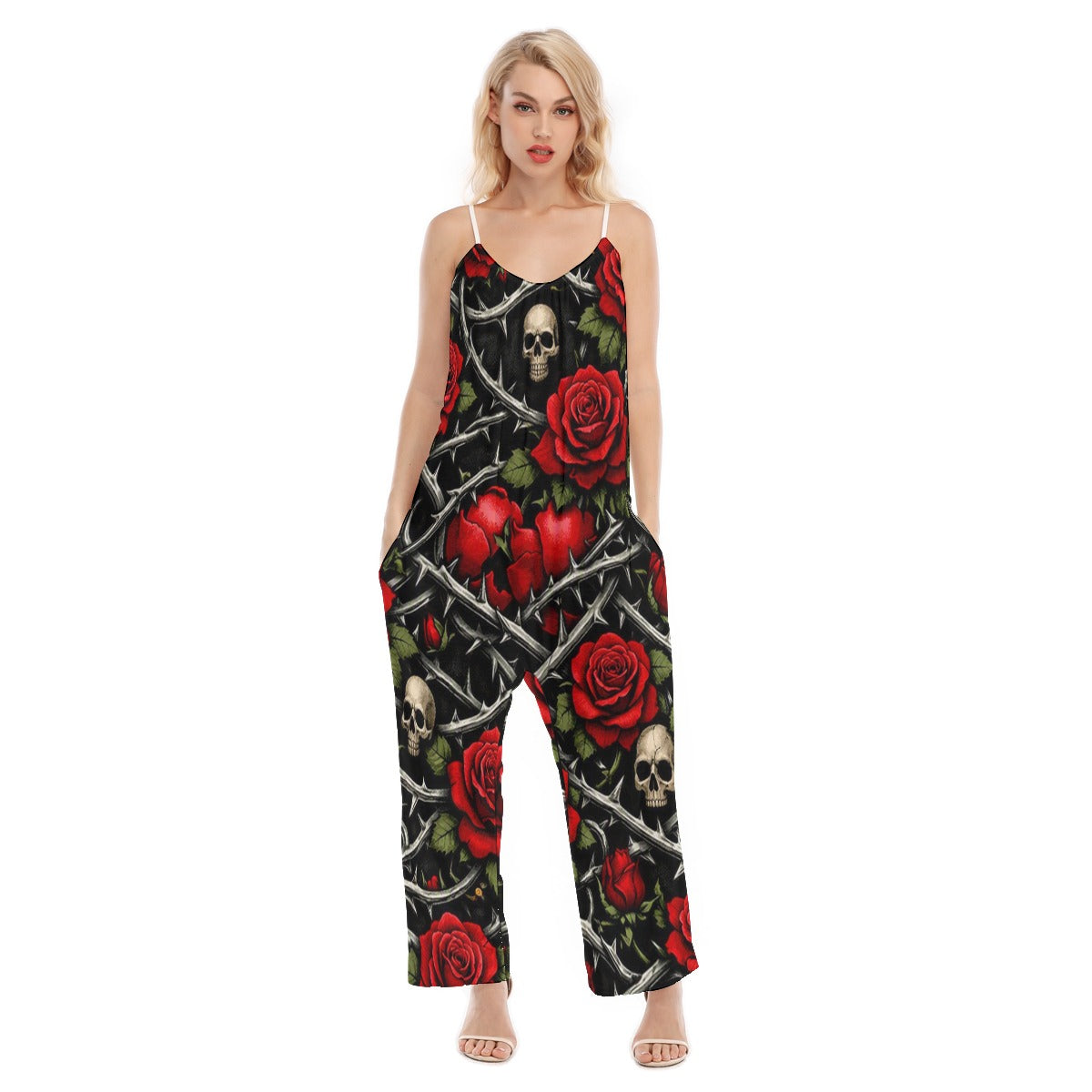 Savage Rose Loose Cami Jumpsuit
